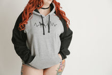 Load image into Gallery viewer, Whippet Electrocardiogram Colorblock Hoodie