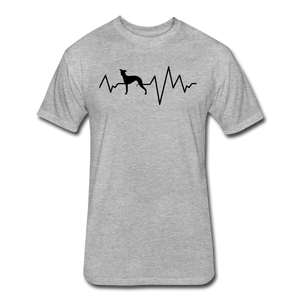 Electrocardiography Fitted Cotton/Poly T-Shirt by Next Level - heather gray