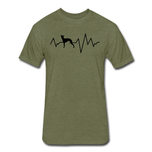 Load image into Gallery viewer, Electrocardiography Fitted Cotton/Poly T-Shirt by Next Level - heather military green