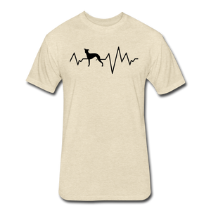 Electrocardiography Fitted Cotton/Poly T-Shirt by Next Level - heather cream