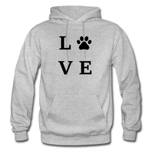 Load image into Gallery viewer, L. O. V. E. Paw Gildan Heavy Blend Adult Hoodie - heather gray