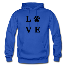 Load image into Gallery viewer, L. O. V. E. Paw Gildan Heavy Blend Adult Hoodie - royal blue