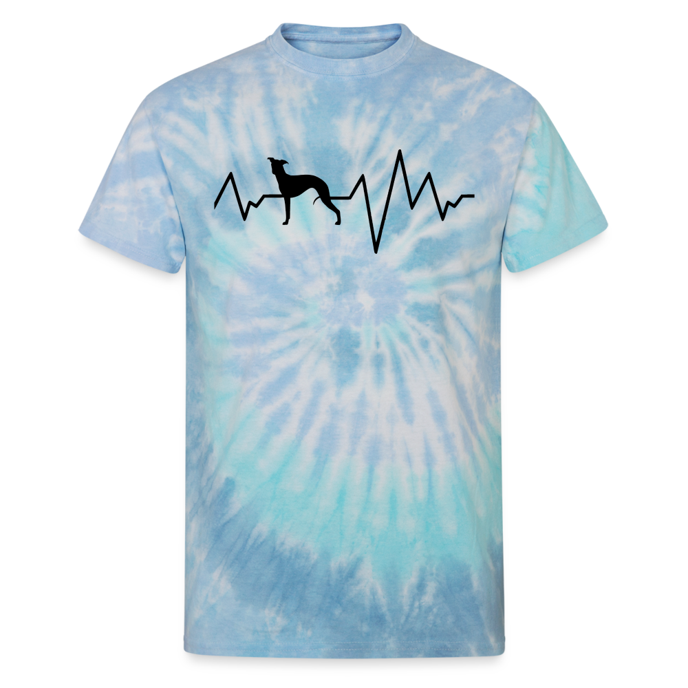 Electrocardiography Unisex Tie Dye T-Shirt - blue lagoon