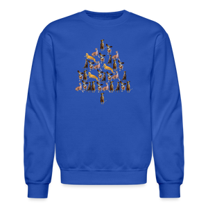 Sandy's Holiday Tree Crewneck Sweatshirt - royal blue