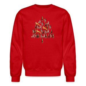 Sandy's Holiday Tree Crewneck Sweatshirt - red