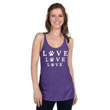 Load image into Gallery viewer, L. O. V. E. PAW Women&#39;s Racerback Tank